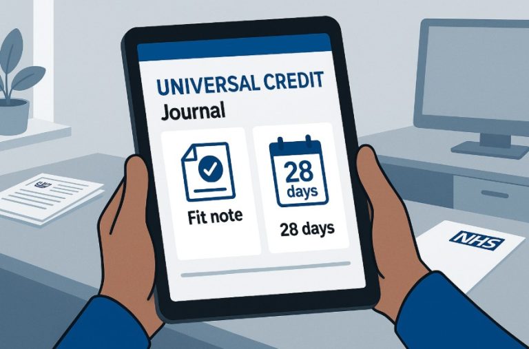 when do you stop sending sick notes universal credit